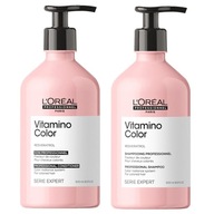 Sada Loreal Vitamino Color na farbené vlasy: šampón 500, kondicionér 500