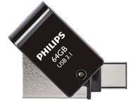 Flash disk Philips 2v1 OTG 64 GB USB 3.1 + USB C