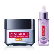 Sada Loreal Revitalift Filler krém SPF 50 + Revitalift Filler sérum