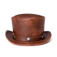 Elegantný klobúk z PU kože Punk Magic Hat