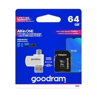 Čítačka kariet GOODRAM M1A4 s USB/micro USB konektorom + 64GB micro SD karta