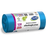 Ekologické vrecia na odpad, 120 l, 25 ks, modré