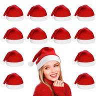 12ks Unisex Santa Hat Bulk Santa Hat