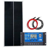 SOLÁRNY PANEL SOLAR BATÉRIA 100W 12V REGULÁTOR