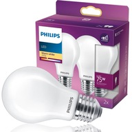 PHILIPS SET 2x E27 LED žiarovka 8,5W = 75W 2700K TEPLÁ BIELA ​​1055lm A60