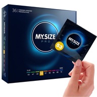 MY.SIZE Pro CONDOMS 53 mm tenké nasadené 36 ks vlhčené