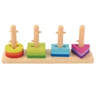 TOOKY TOOKY Shape Sorder s farebnými montessori blokmi