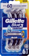 Gillette Blue3 Comfort jednorázové holiace strojčeky 6 ks