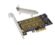 Adaptér PCI-e x4 SSD M.2 Sata MVME DUAL MBKey