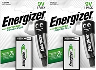 2x BEST ENERGIZER BATÉRIA 9V 6F22 175 mAh