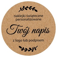 Prispôsobené ekologické nálepky x200 Vaše želania Logo Podpis Sviatky Svadba