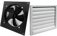 Priemyselný odťahový ventilátor 300 mm + uzávierka