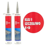 WURTH lepidlo a tmel v jednej sivej tube 300 ml silná flexibilná sada 2 ks