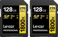 2x pamäťová karta Lexar SDXC 128GB 1800x UHS-II V60