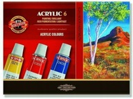 Akrylové farby 6 farieb 14ml KOH-I-NOOR