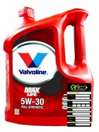 MOTOROVÝ OLEJ VALVOLINE 5W30 MAXLIFE 4L +ZDARMA