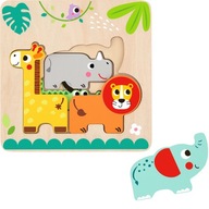 Drevené montessori puzzle hračka Tooky