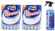 FOXY TORNADO SET SILNÝ PAPIEROVÝ UTERÁK x2+TENZI VRCHNÉ SKLO ČISTENIE OKIEN