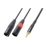 Kábel 2x XLR samec - mini Jack (3,5mm) Stereo 1,5m