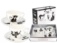 Porcelánový pohár Carmani Crazy Cats 250 ml 2 ks.