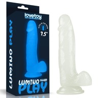 Penis dildo 19 cm, svieti v tme