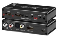 SWITCH HDMI 2.0 2x1 SPLIT SPDIF EXTRACTOR 4K