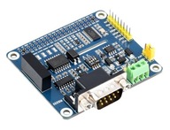 Izolovaný RS485 RS232 SPI HAT modul pre RPi