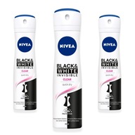 Nivea Invisible Clear Deo Spray dámsky antiperspirant 3 x 150 ml