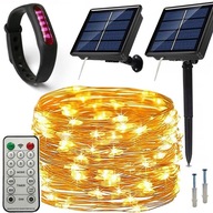 Drôtené lampy 100 LED Solar GARDEN Garland