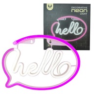 NEON LED nápis HELLO dekoračný 3xAA / USB