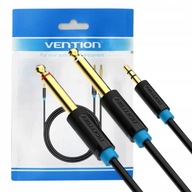 VENTION KÁBEL AUDIO AUX KÁBEL MINIJACK 3,5MM 2X JACK 6,35MM TRS STEREO 1M