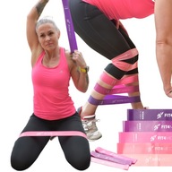 SET 5 MINI BAND posilňovacích pásov FITNESS FIT4MED + tréningové puzdro