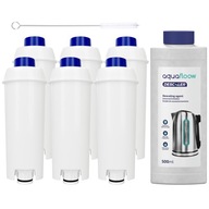 6x Filter pre DELONGHI ECAM ESAM odstraňovač vodného kameňa 500 ml