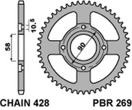 PBR ZADNÉ KOLO 269 39 HONDA CB 125T 78-82