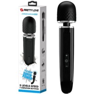 SUPER POWER Wand Massager, USB Black Pretty Love