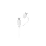 Samsung kábel 2v1 USB - microUSB - USB-C 1,5 m biely