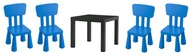 Stôl IKEA LACK+MAMMUT Štyri detské stoličky
