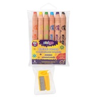 Jumbo Hrubé pastelky Strigo Set 6 farieb