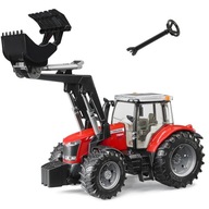 BRUDER 03047 Massey Ferguson TRAKTOR s odnímateľným nakladačom