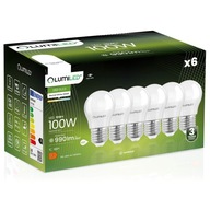 6x LED žiarovka E27 P45 BALL 10W 4000K CCD PREMIUM