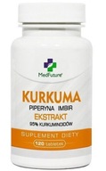 MedFuture Extrakt z kurkumy 95% Piperine Ginger 2500 mg 120 tabliet. Strata váhy