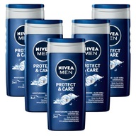 NIVEA PROTECT CARE Súprava tekutého umývacieho gélu pre mužov 250ml x 5