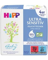 HiPP Baby Sensitive vlhčené obrúsky 4x52 ks.