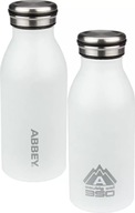 Termálna cestovná fľaša na vodu a nápoje, oceľ ABBEY, 350 ml