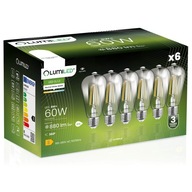 6x E27 EDISON ST64 LED žiarovka 8W = 60W 4000K Neutrálna DEKORATÍVNA VLÁKNA