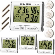 4x METEOROLOGICKÁ STANICA TERMOMER TEPLOMER MINI HYGROMETER SADA MAGNETOV NA BATÉRIU