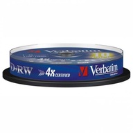 Verbatim DVD+RW, matná strieborná, 43488, 4,7 GB, 4x, sp