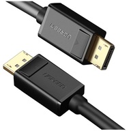 UZELENÝ KÁBEL DLHÝ ODOLNÝ DISPLAYPORT-DISPLAYPORT 4K 1M ČIERNA