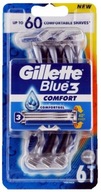 GILLETTE HOLENIE ŽILETKA MODRÁ 3 COMFORT 3 čepele 6 kusov