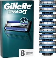 Gillette Mach3 Náhradné náplne, holiace čepele pre mužov 8 ks